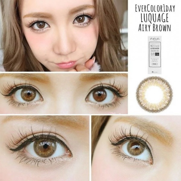 (EL1001)EverColor 1day LUQUAGE AiryBrown 10片裝